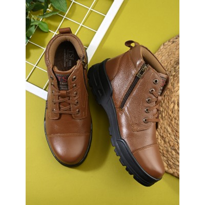 TSF  Genuine Leather Police Boot (PRIDE-01-TAN)